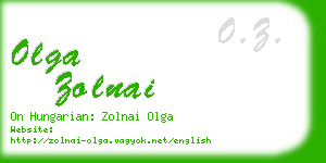 olga zolnai business card